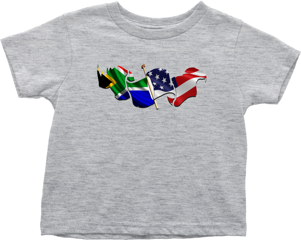 Toddler T-shirt American/south African Flag - It's In My T Shirt (1000x1000), Png Download
