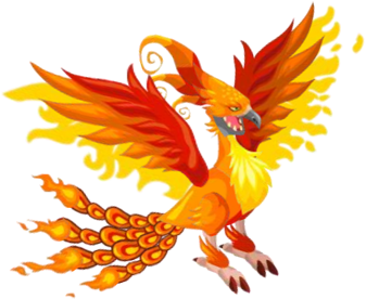 Firebird Dragon 3d - Dragon City Firebird Dragon (350x375), Png Download