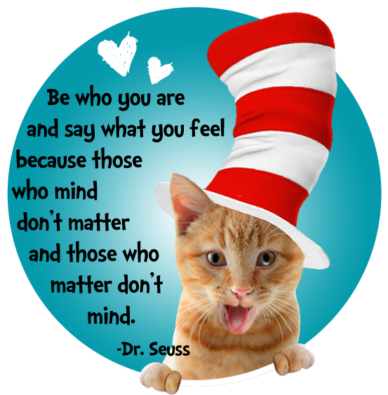 Seuss Day With Thing 1 & Thing - You Are Say What You Feel Because Those Who Mind Don't (576x576), Png Download
