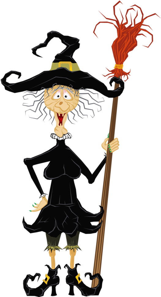 Gifs Halloween - Funny Witch Clip Art (551x1024), Png Download