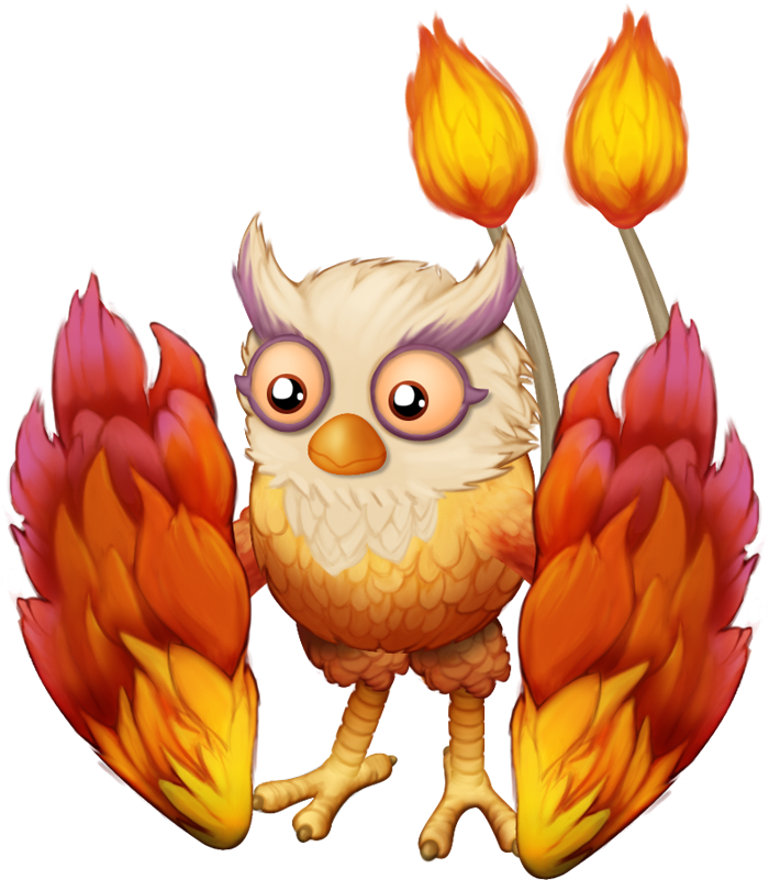 Af Firebird Baby - My Singing Monsters Dawn Of Fire Glowl (700x801), Png Download