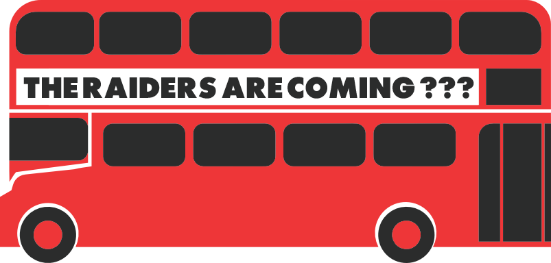 The London Raiders - Bus (803x384), Png Download