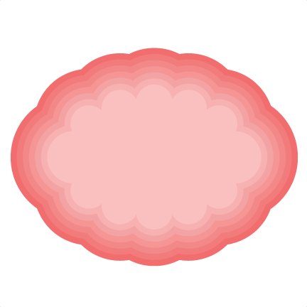 Label Frames Png Scrapbook Label Png Nested Scallop - Illustration (432x432), Png Download