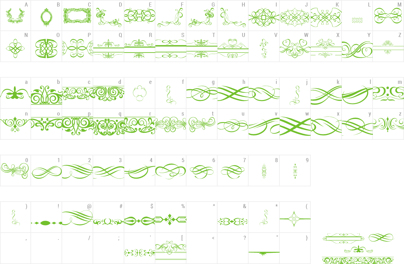 Font Ornaments Labels And Frames Preview - Ornament (1300x850), Png Download