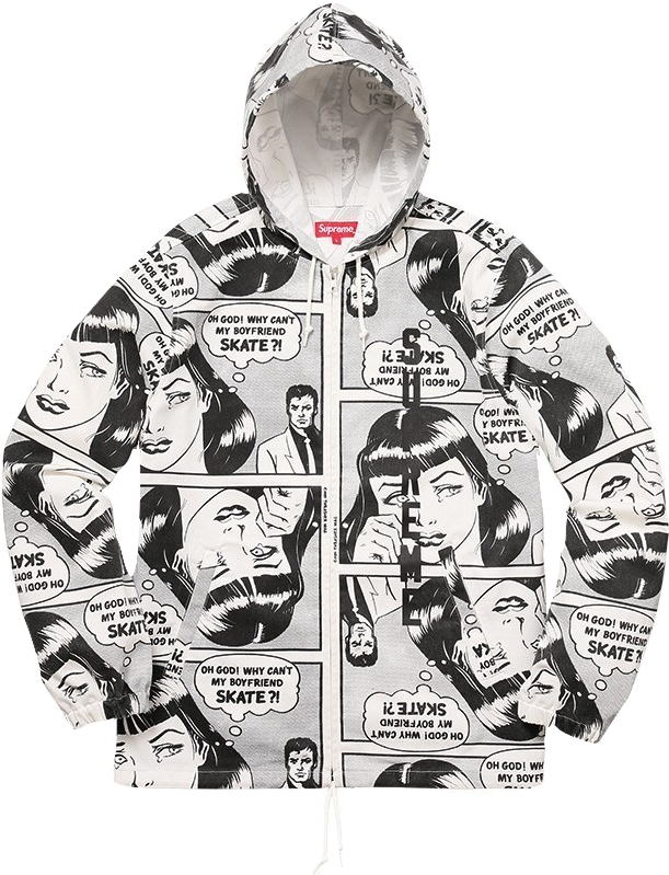 Supreme X Thrasher Hooded Boyfriend - Supreme X Thrasher Boyfriend Hoodie (792x828), Png Download