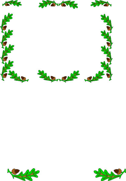 Acorn Wreath Landscape Clip Art - Clip Art (414x596), Png Download