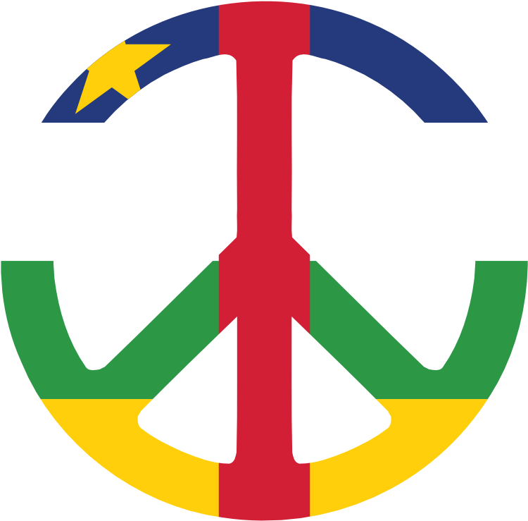 Central African Republic Peace Symbol Flag 3 Scallywag - Central African Republic Symbols (777x777), Png Download