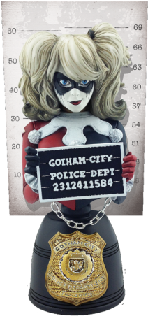 Dc Harley Quinn Mugshot Bust (290x500), Png Download