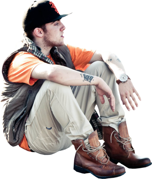 Hq Mac Miller Sitting - Mac Miller Hd Background (508x600), Png Download