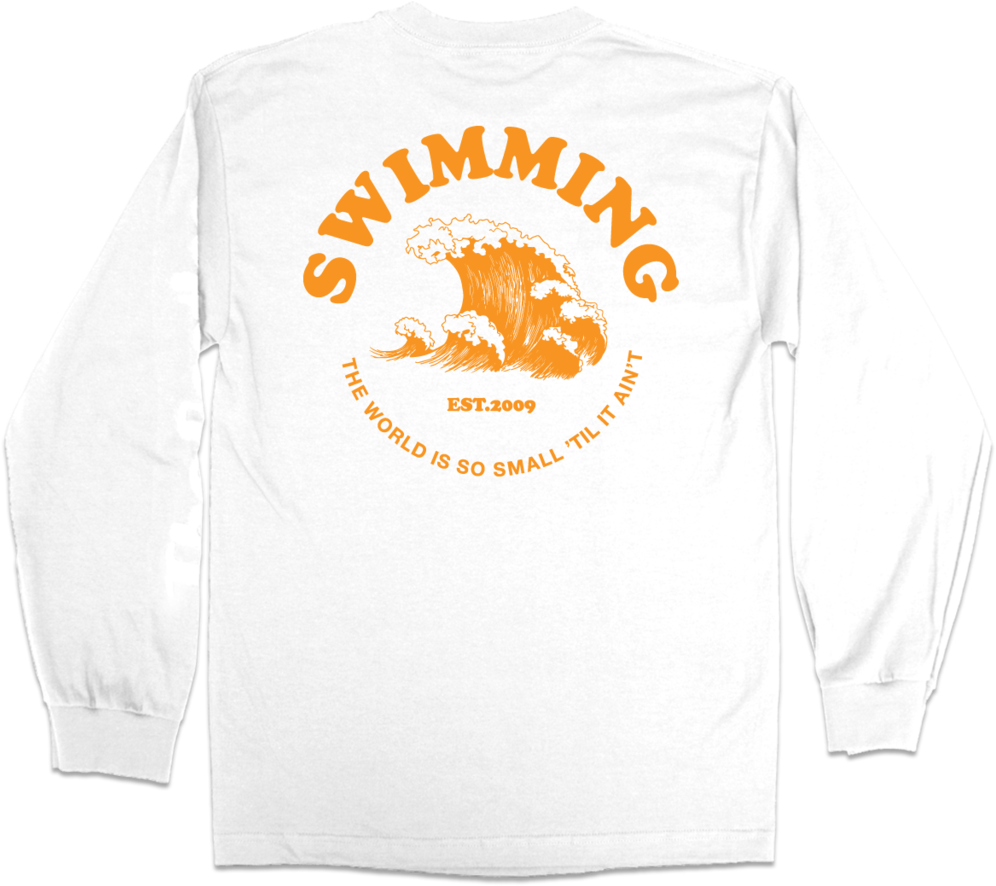 Swimming Wave Long Sleeve - Mac Miller Swimming Wave (1024x1024), Png Download