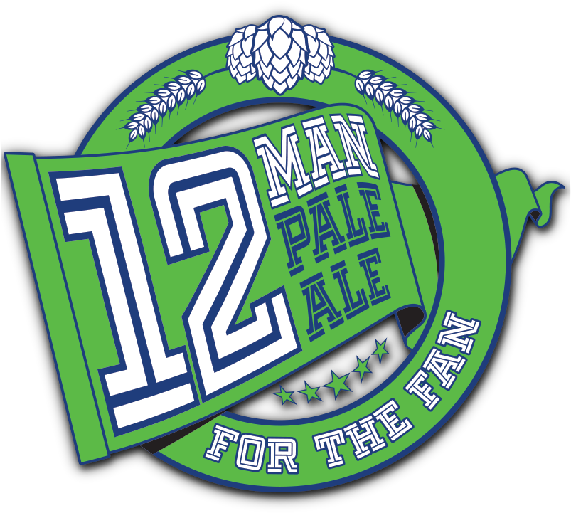 12-manpaleale1 - 12 Man Pale Ale (825x732), Png Download