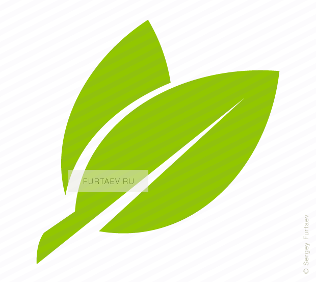 Vector Icon Of Two Leaves - Graphic Design (620x553), Png Download