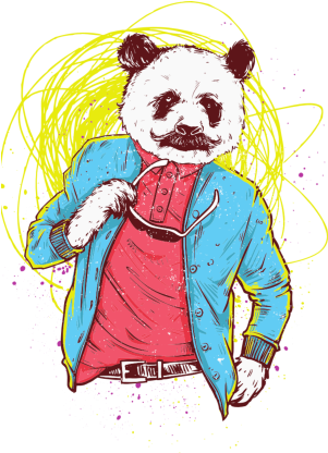 Deerman 2800 3200 Panda320 - T-shirt (320x453), Png Download