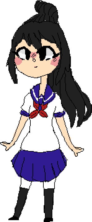 Yandere-chan - Cartoon (1000x1000), Png Download