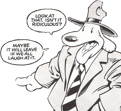 Comment Picture - Maybe It Will Leave If We Laugh (389x365), Png Download