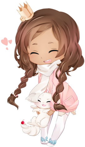 Yogurette By Kagephumi On Deviantart Kawaii Art, Kawaii - Chibi Anime Brown Girl (300x492), Png Download