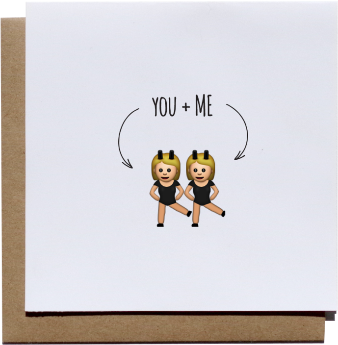You Me Emoji Greeting Card - Christmas Cards For Bffs (1024x1024), Png Download