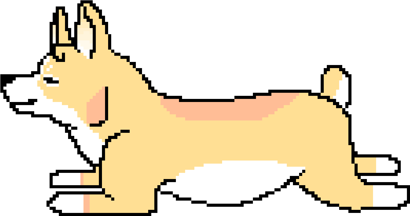 Pers Run - Pixel Art Dog Running (1540x860), Png Download