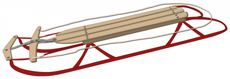 Snow Day Sled Graphic By Brooke Gazarek - Toboggan (456x456), Png Download