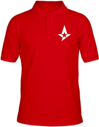 Поло Astralis Цвет Красный - Blank Red Polo Shirt (380x440), Png Download