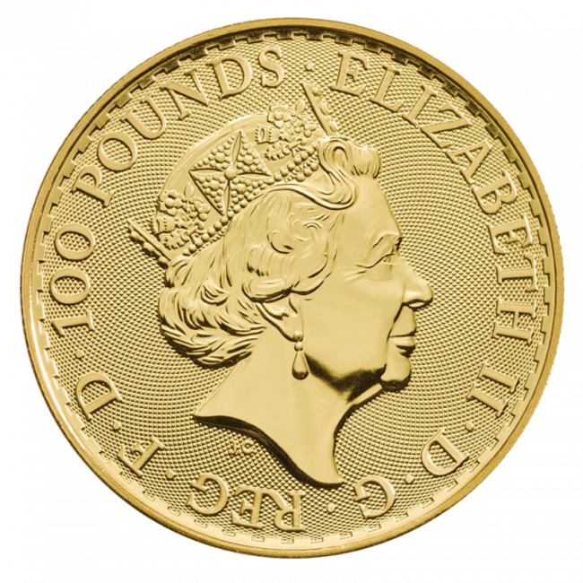 1 Oz Britannia Oriental Border Gold Coin Back - Britannia 1 Oz Gold 2018 (650x650), Png Download
