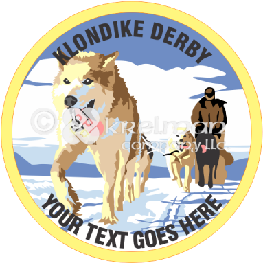 K721 Running Huskies Snowsled - Running (400x400), Png Download