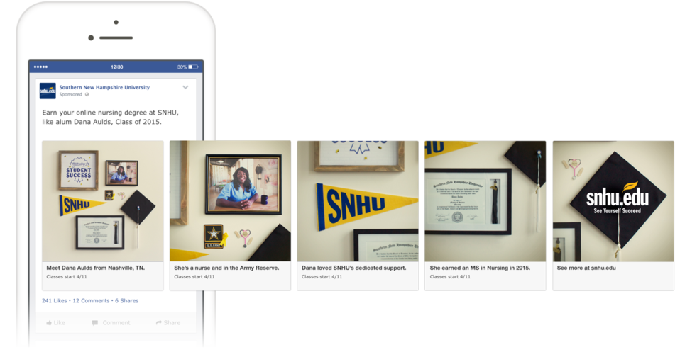 Facebook Carousel Ad (1000x581), Png Download