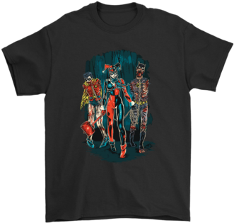 Harley Quinn Zombie Batman And Robin Shirts T Shirt - Disney 4th Of July Shirts (394x394), Png Download