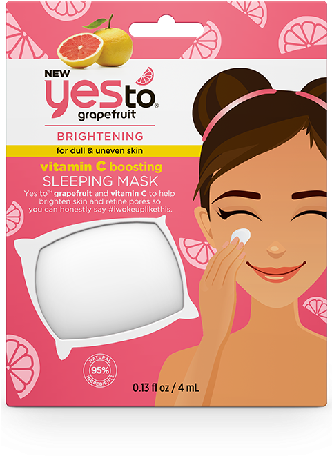 Product Photo - Yes To Grapefruit Vitamin C Boosting Sleeping Mask (480x696), Png Download