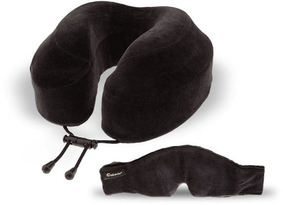 Evolution® Pillow Midnight Magic® Sleep Mask Bundle - Cabeau Evolution Pillow + Midnight Magic Sleep Mask (595x613), Png Download