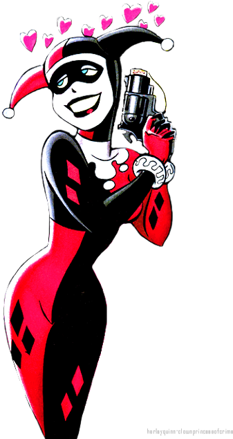 Classic Harley Quinn Cartoon (480x720), Png Download