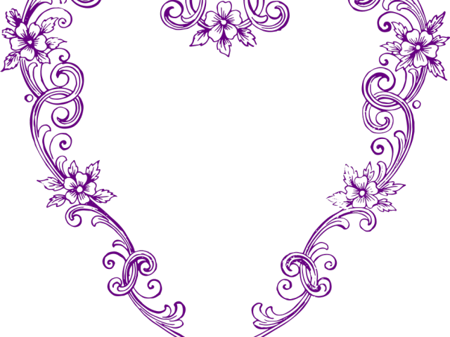 Shapes Clipart Vintage - Fancy Hearts Clipart (640x480), Png Download