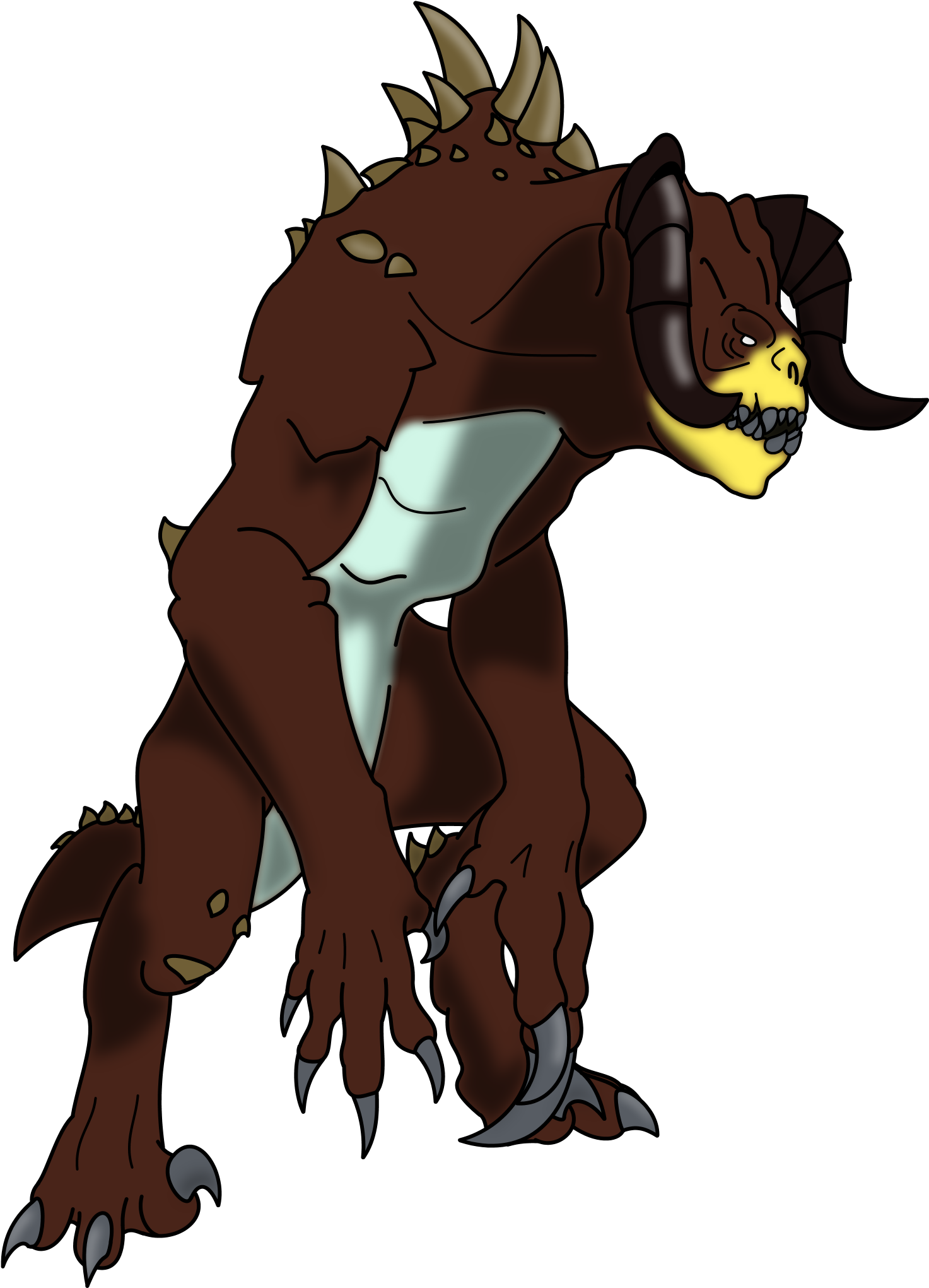 Angler Fish Deathclaw - Portable Network Graphics (1602x2096), Png Download