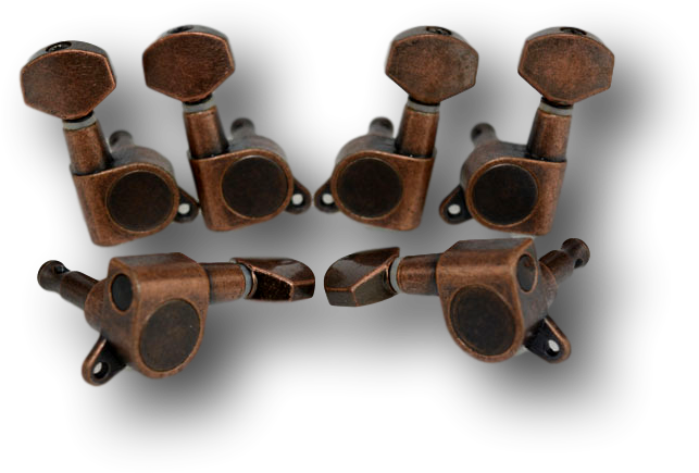 6 Pcs Guitar String Squae Shape Button Tuning Pegs - Wooden Guitar Tuning Pegs (710x436), Png Download