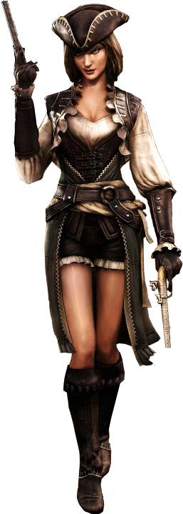 Ac4mp-ladyblack - Assassins Creed Black Flag Lady Black (350x750), Png Download