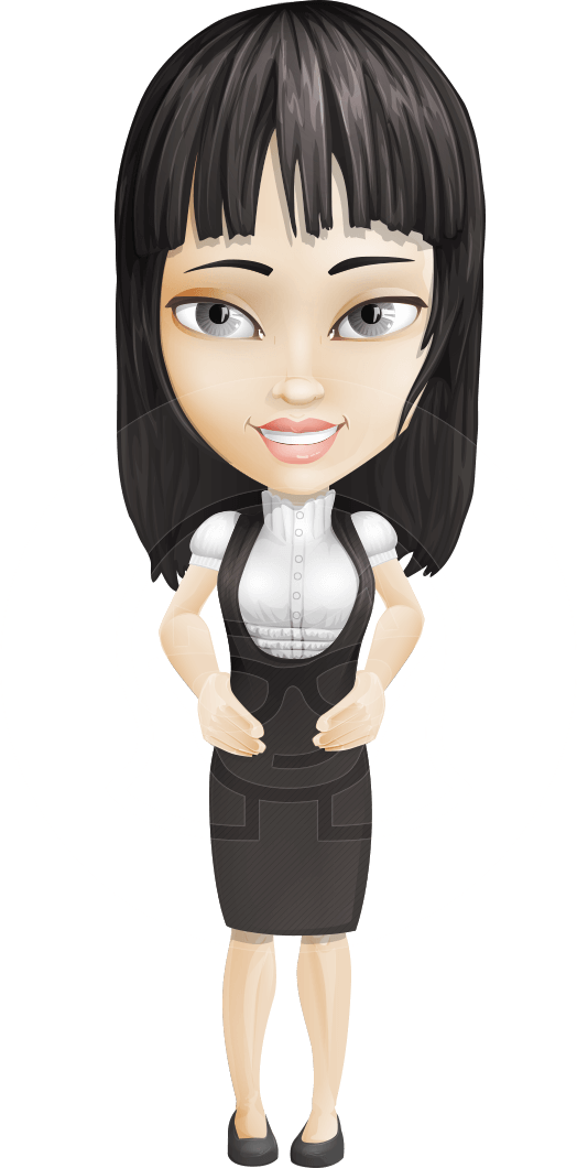 Vector Office Female Character Liz The Biz Lady Graphicmama - Drawing (524x1060), Png Download