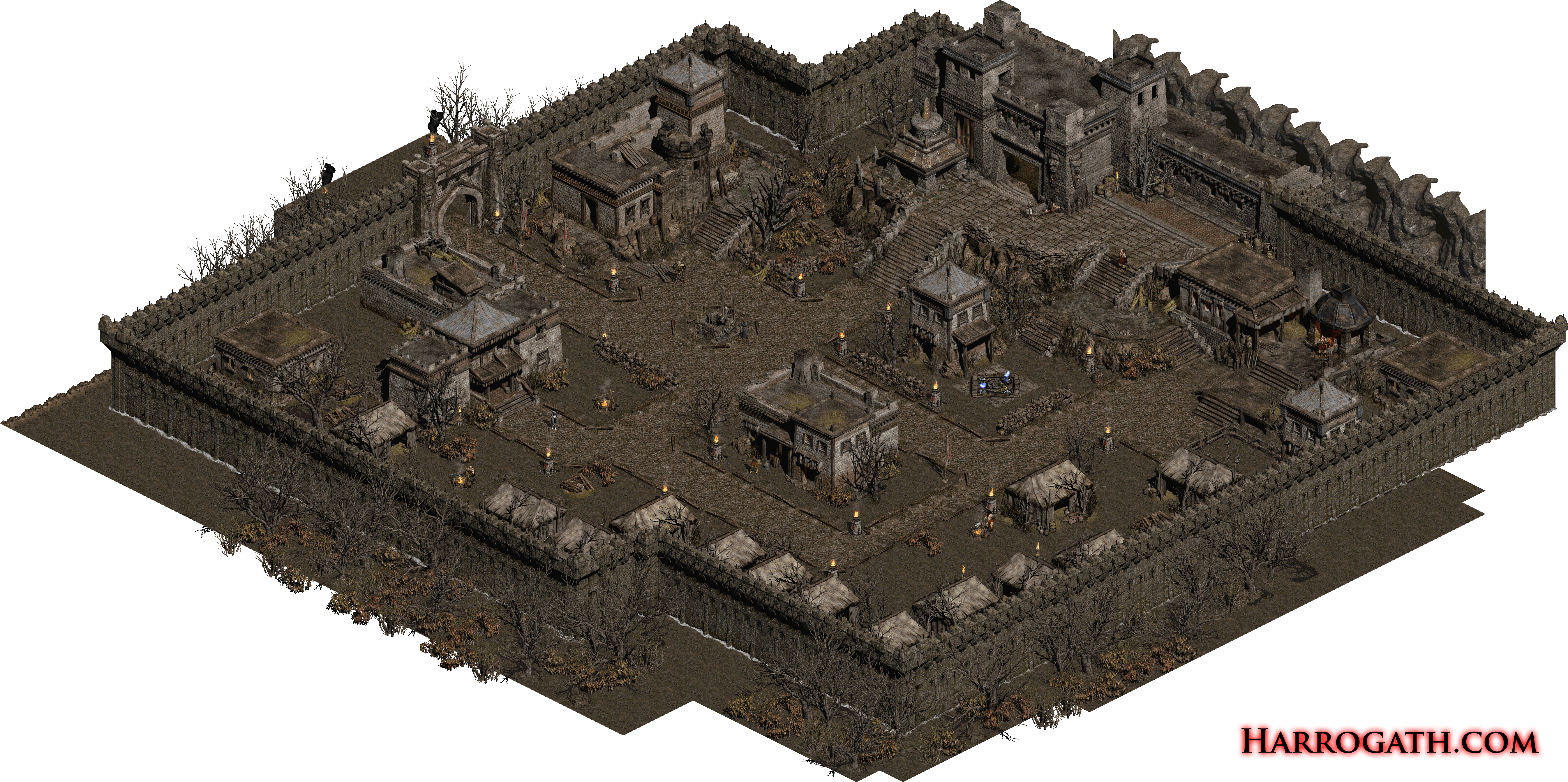 Chaos Sanctuary Wm Harrogath Wm Kurast Docks Wm Lut (5383x2683), Png Download