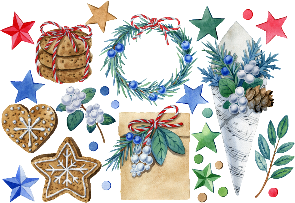 Blue Christmas Decorations Png Transparent - Christmas Day (1024x768), Png Download
