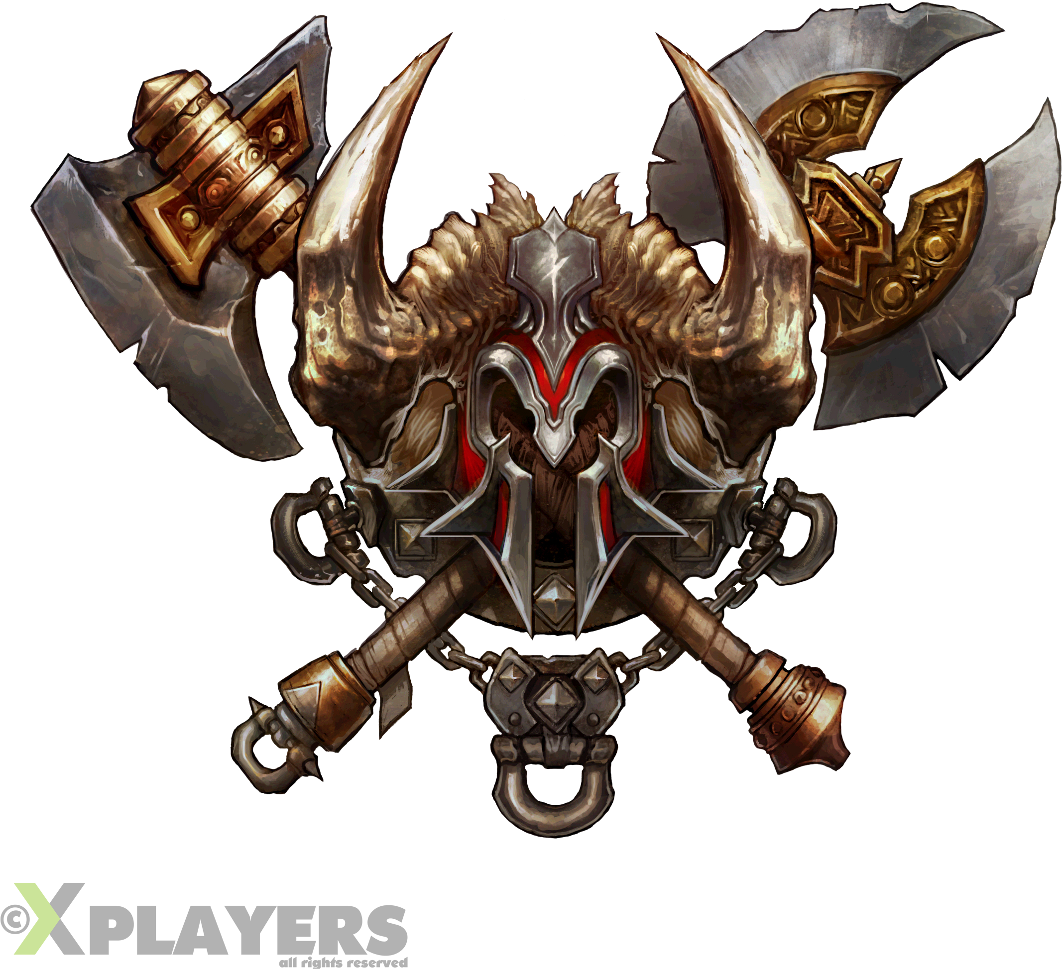 Diablo 3 Cutouts - Diablo 3 Barbarian Crest (2220x2220), Png Download