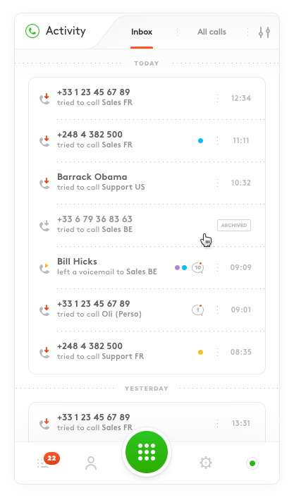 Shared Call Inbox - Aircall, Inc. (417x709), Png Download