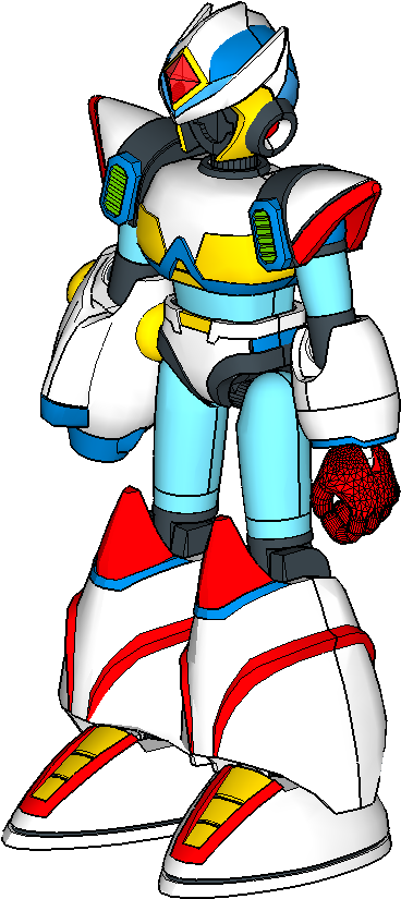 Mega Man X2 Helmet Upgrade - Rockman X2 Giga Armor (390x840), Png Download