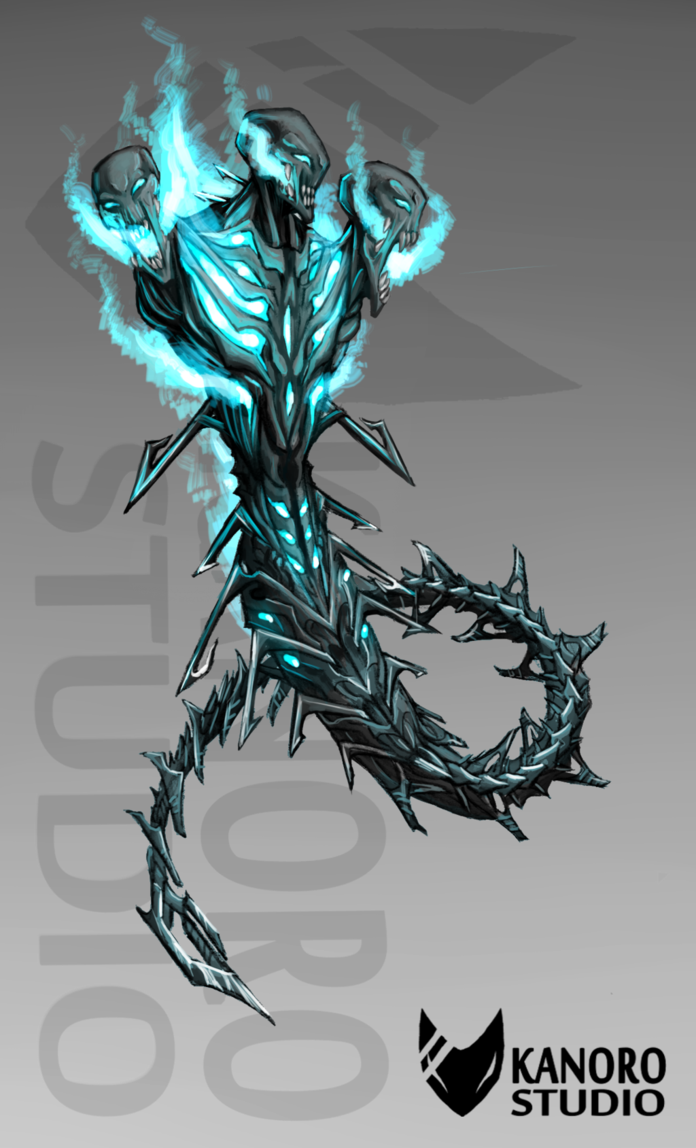 Minecraft Creature Concepts By Kanoro-studio Monstruos, - Wither Minecraft Art (696x1148), Png Download