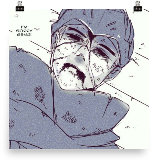 I'm Sorry Genji - Hanzo And Genji Sad (1000x1000), Png Download