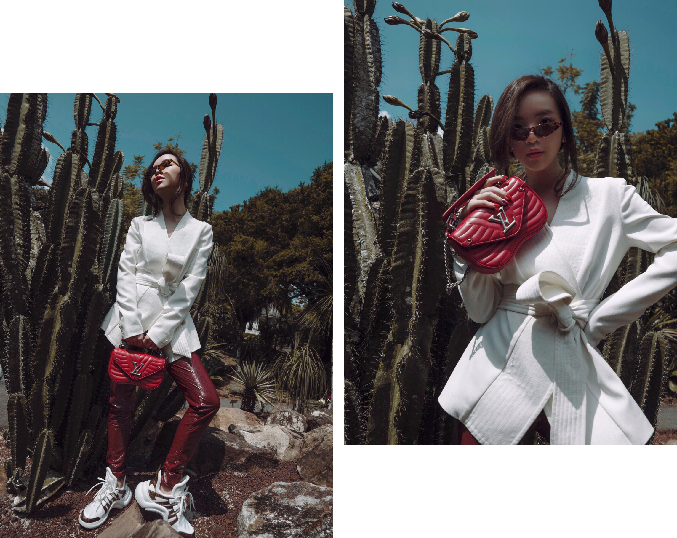 Cateye Sunglasses And Illesteva Marianne Sunglasses - Girl (2480x1814), Png Download