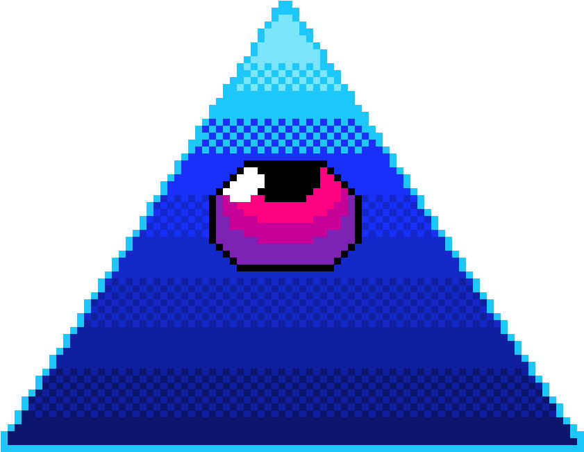 Bizarre Eye - Pixel Art (1080x750), Png Download