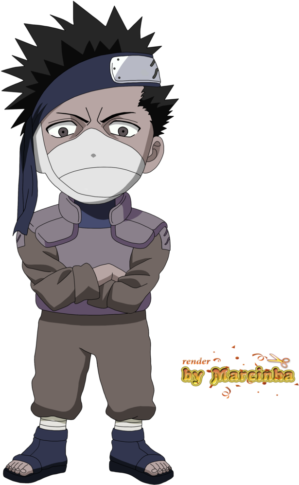 O Demônio Do Gás Oculto - Naruto Zabuza Chibi (745x1073), Png Download
