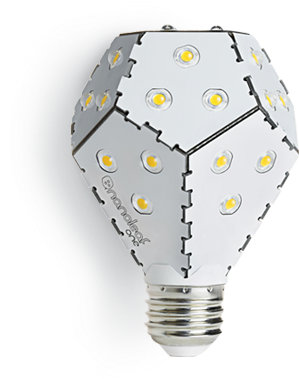 The World's Most Energy Efficient Led Bulbs - Nanoleaf Bloom E27 1200wn 360 Led 10w 1200 Lumen Light (390x450), Png Download