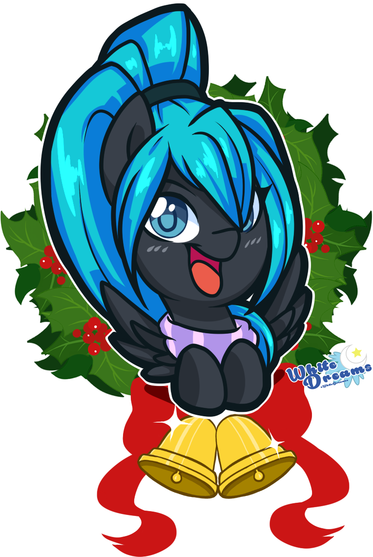 Xwhitedreamsx, Christmas Wreath, Female, Mare, Oc, - Ylilauta (802x1170), Png Download