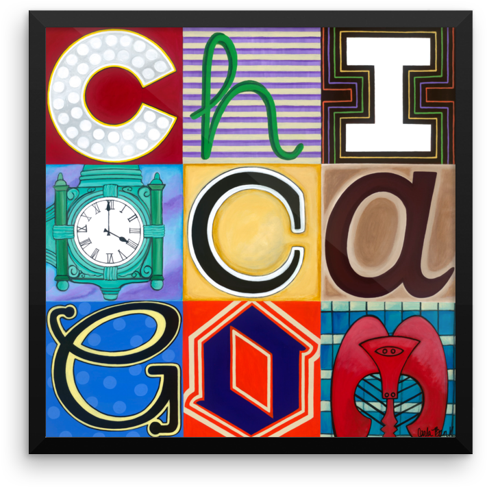 "chicago Picasso" Collage Print (1000x1000), Png Download