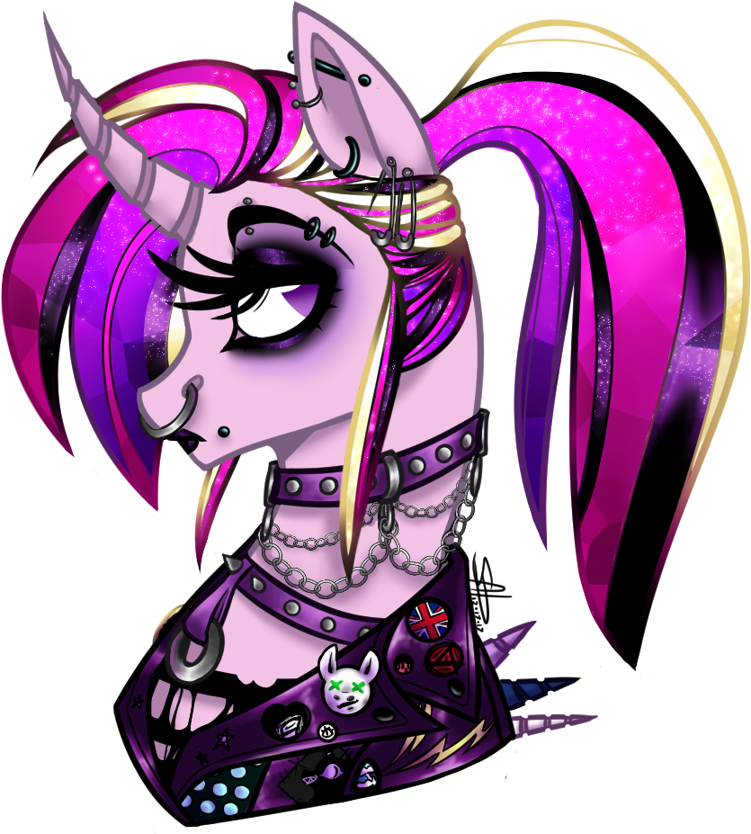 Shimmering Sunlight, Black Lipstick, Chains, Collar, - Illustration (865x936), Png Download